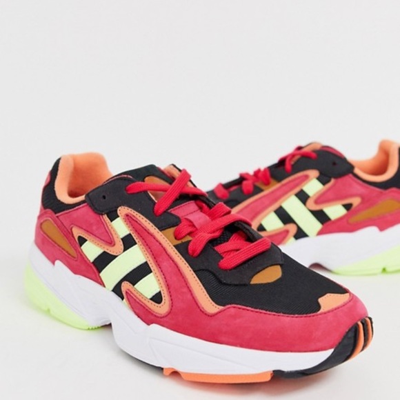 Womens Adidas Sneakers Shoes Yung 96 Neon Black - Picture 3 of 12